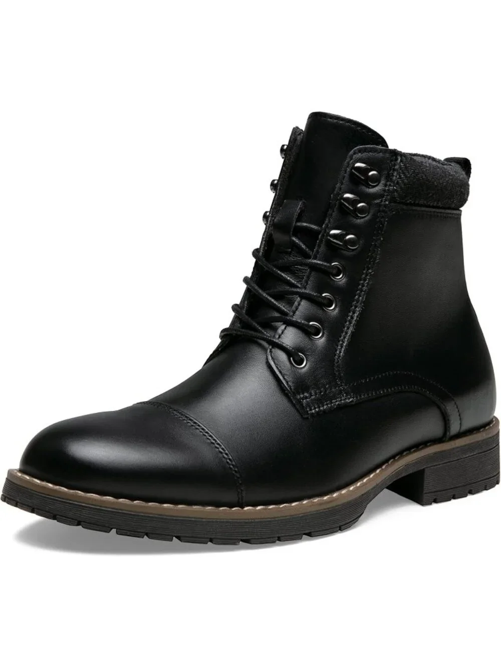 Men's Black Boot Motorcycle Casual Boots for Men Zipper Fashion Chukka Boot